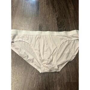 SKIMS Mens Briefs Underwear White Size 4X Cotton Blend
